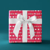 Festive Ho Ho Ho Chic Kerstmis Cadeaupapier