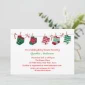 Festive Holiday Baby shower Kaart (Staand voorkant)