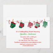 Festive Holiday Baby shower Kaart (Voorkant / Achterkant)