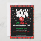 Festive Holiday Bowling Invitation (Devant)