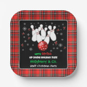 Festive Holiday Bowling  Papieren Bordje (Voorkant)