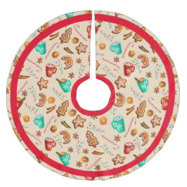 Festive Holiday Cheer Hot Cocaca and Cookies Kerstboom Rok