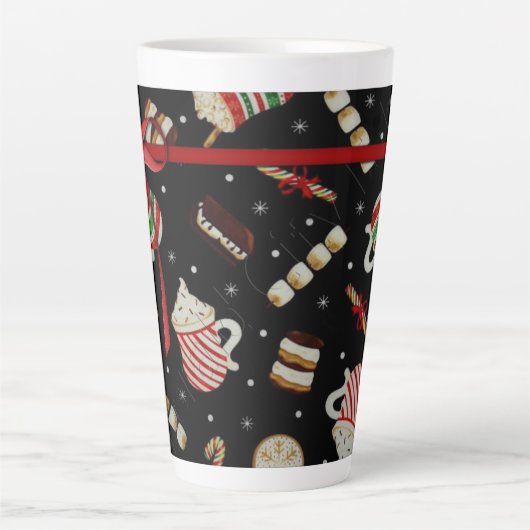 Festive Holiday Coffee Latte Mok (Voorkant)