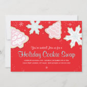 Festive Holiday Cookie Swap Party Uitnodiging (Voorkant)