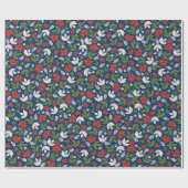 Festive Holiday Floral Cadeaupapier (Vlak)