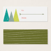 Festive Holiday Forest Gift Labels Mini Visitekaartjes (Voorkant /achterkant)