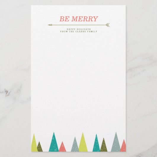Festive Holiday Forest Stationery Briefpapier (Voorkant)