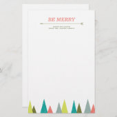 Festive Holiday Forest Stationery Briefpapier (Voorkant / Achterkant)