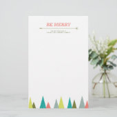 Festive Holiday Forest Stationery Briefpapier (Staand voorkant)