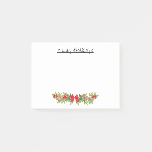 Festive Holiday Garland Post-it Notes (Voorkant)