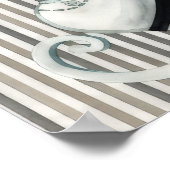 Festive Holiday Ice Skate Art Poster (Coin)