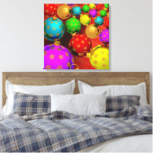 Festive Holiday kerstboomversiering Ontwerp Canvas Afdruk (Insitu (Slaapkamer))