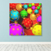 Festive Holiday kerstboomversiering Ontwerp Canvas Afdruk (Insitu (Houten vloer))
