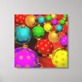 Festive Holiday kerstboomversiering Ontwerp Canvas Afdruk (Voorkant)