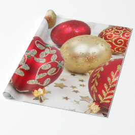Festive Holiday kerstversieringen Achtergrond Cadeaupapier