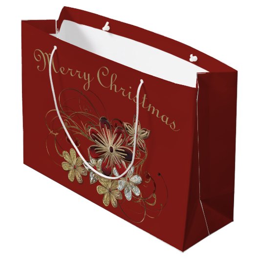 Festive Holiday Laurel Groot Cadeauzakje (Achterkant Gekanteld)