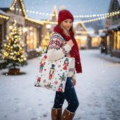 Festive Holiday Nutcracker Christmas Reusable Draagtas