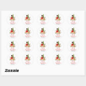 Festive Holiday Nutcracker Merry Christmas Script  Ronde Sticker (Vel)