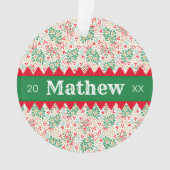 Festive Holly Berries & verdure Personnalisé (devant)