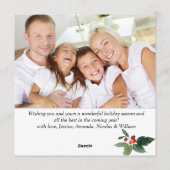 Festive Holly Berry Wreate Kerstfeestdag Feestdagenkaart (Achterkant)