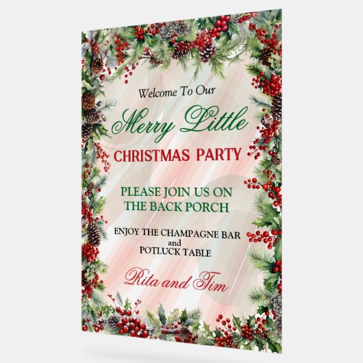 Festive Holly Border Noël Party (Angle)