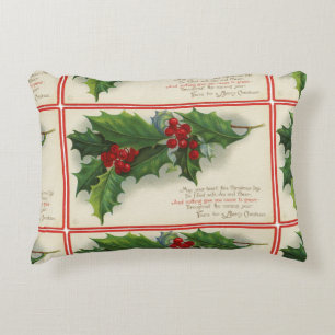 Festive Holly en Berries Stecher Decoratief Kussen