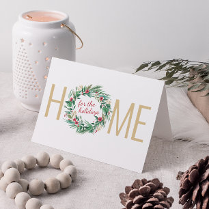 Festive Home voor de Feestdagen Wreated Photo Card Kaart