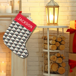 Festive Honey Badger Badass Santa Animal Naam toev Grote Kerstsok