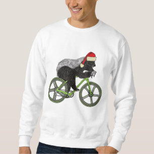 Festive Honey Badger Cycling Funny Badass Cyclist Trui