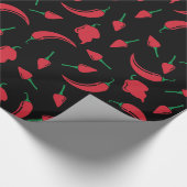 Festive Hot Chili Pepper Wrapping Paper Cadeaupapier (Hoek)