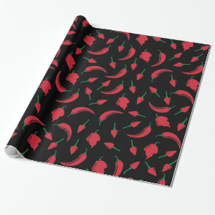 Festive Hot Chili Pepper Wrapping Paper Cadeaupapier