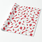 Festive Hot Chili Pepper Wrapping Paper Cadeaupapier (Uitgerold)