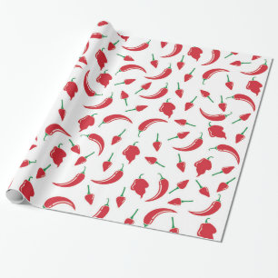 Festive Hot Chili Pepper Wrapping Paper Cadeaupapier