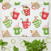 Festive Hot Drinken Feestdagen voor kerstmis Theedoek (Gevouwen)