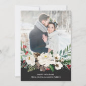 Festive-houtskool | Kerstfotokaart Kaart (Voorkant)