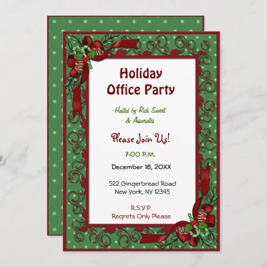 Festive Invitations (Devant / Derrière)