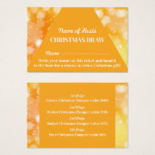 Festive Jaune, Noël Party Raffle Billets (Devant & derrière)