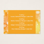 Festive Jaune, Noël Party Raffle Billets (Dos)