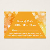 Festive Jaune, Noël Party Raffle Billets (Devant)