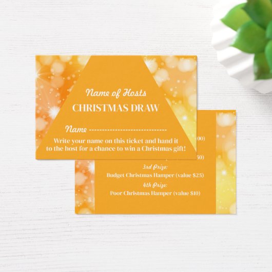 Festive Jaune, Noël Party Raffle Billets (Bureau)