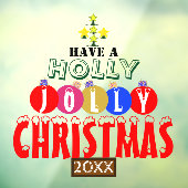 Festive Jolly-kerstsierbomen Raamsticker (Vel 3)