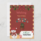 Festive Joy Carte de voeux de Noël (Devant)