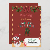 Festive Joy Carte de voeux de Noël (Devant / Derrière)