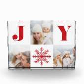 Festive Joy Holiday Photo Collage Block Fotoblokken (Voorkant)