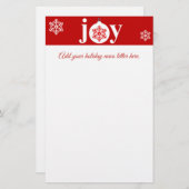 Festive Joy Holiday Stationery Briefpapier (Voorkant / Achterkant)