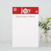Festive Joy Holiday Stationery Briefpapier (Staand voorkant)