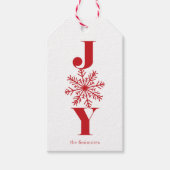 Festive Joy Personalized Holiday Gift Labels Cadeaulabel (Voorkant)