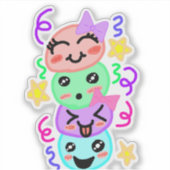 Festive Joy Stack - Hand-Drawn Vinyl Sticker for F (Voorkant)