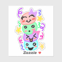 Festive Joy Stack - Hand-Drawn Vinyl Sticker for F