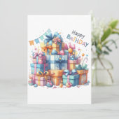 Festive Joyeux Anniversaire Tous les âges Carte de (Debout devant)